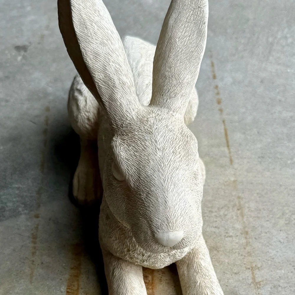 Pier 1 Cream Textured Rabbit Accent Figurine - Picture 2 of 2